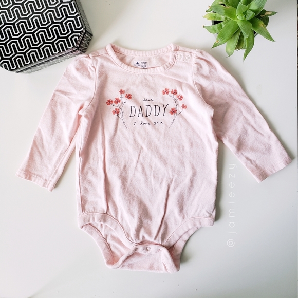 GAP Other - Baby Gap | Long Sleeve Floral "I Love You" Onesie